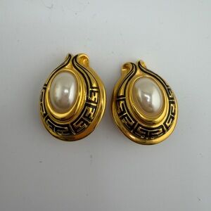 Vintage Fendi Signature Clip Earrings
